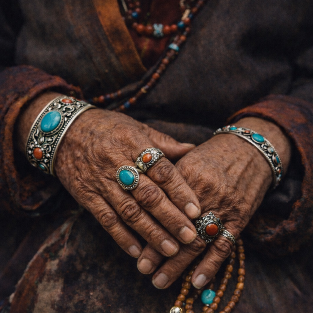 Tibetan-style Silver Adornments