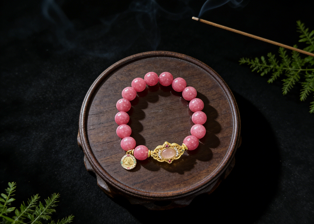Auspice Eye Pink Chalcedony Bracelet