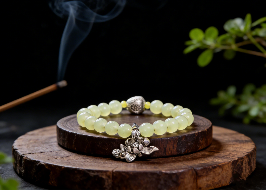 Snowlight Bloom Tibetan Aventurine Bracelet