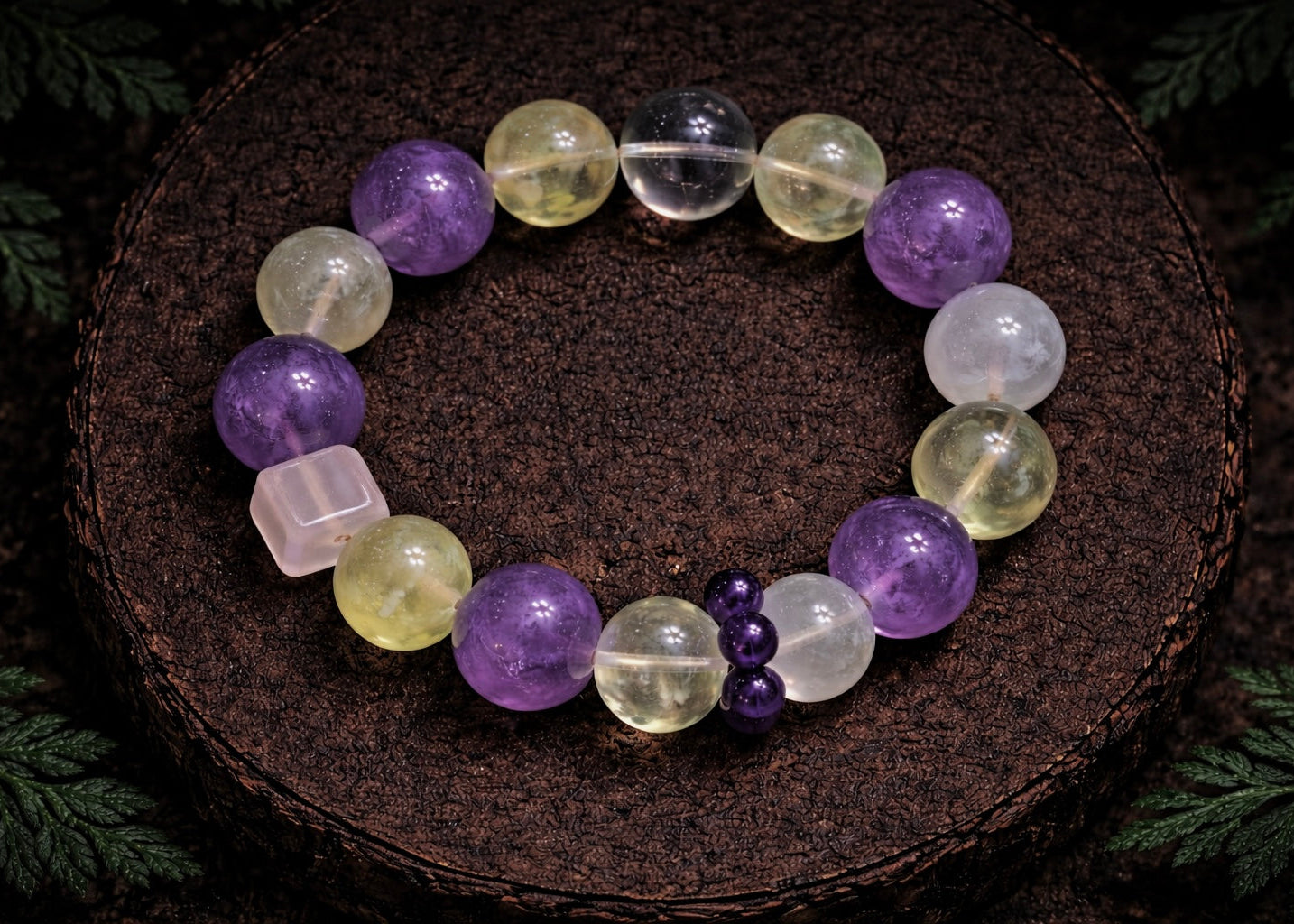 Lavender Harmony Tibetan Amethyst Bracelet