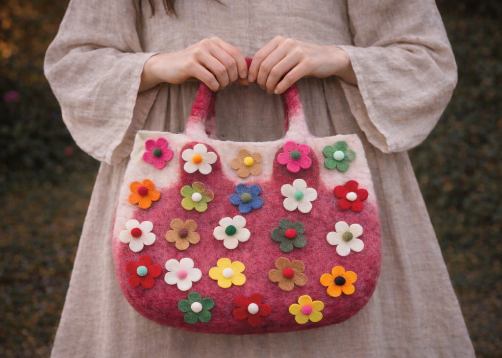 Himalayan Lucky Meow Wool Bag