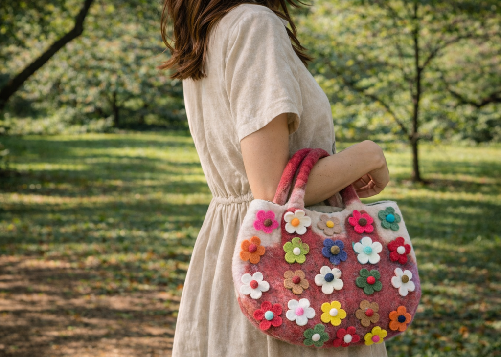 Himalayan Lucky Meow Wool Bag