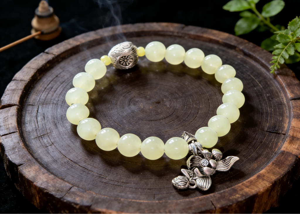 Snowlight Bloom Tibetan Aventurine Bracelet