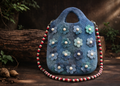 Himalayan Skyblossom Wool Felt Bag