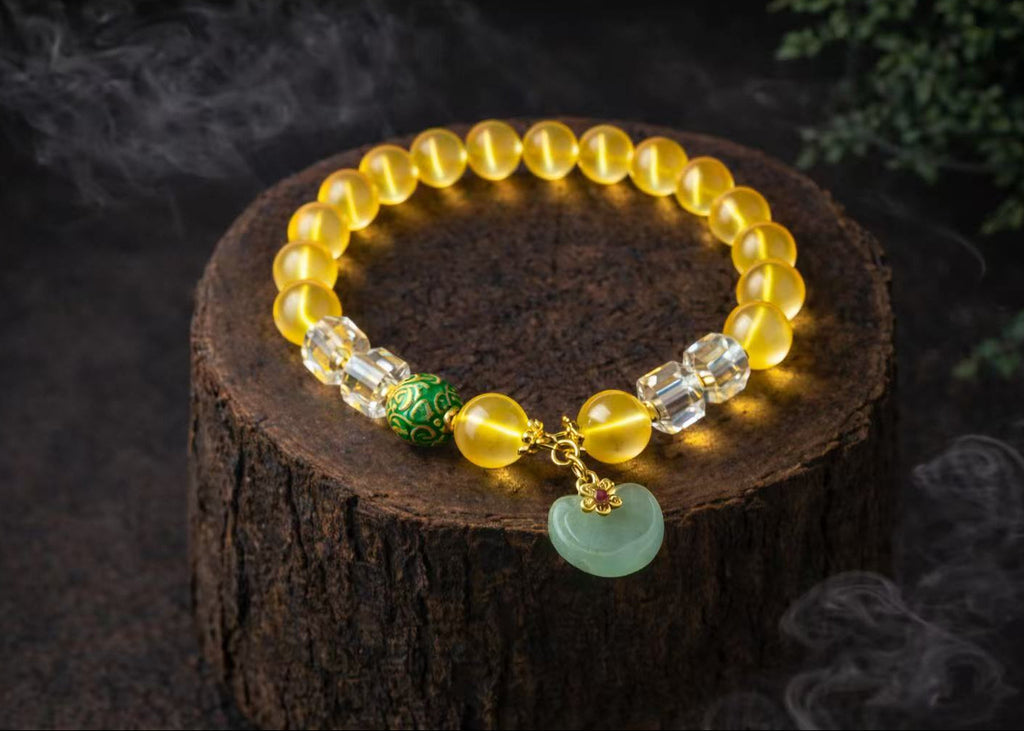 Golden Fortune Tibetan Cat’s Eye Bracelet