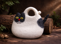 Himalayan Happy Meow Wool Felt Bag