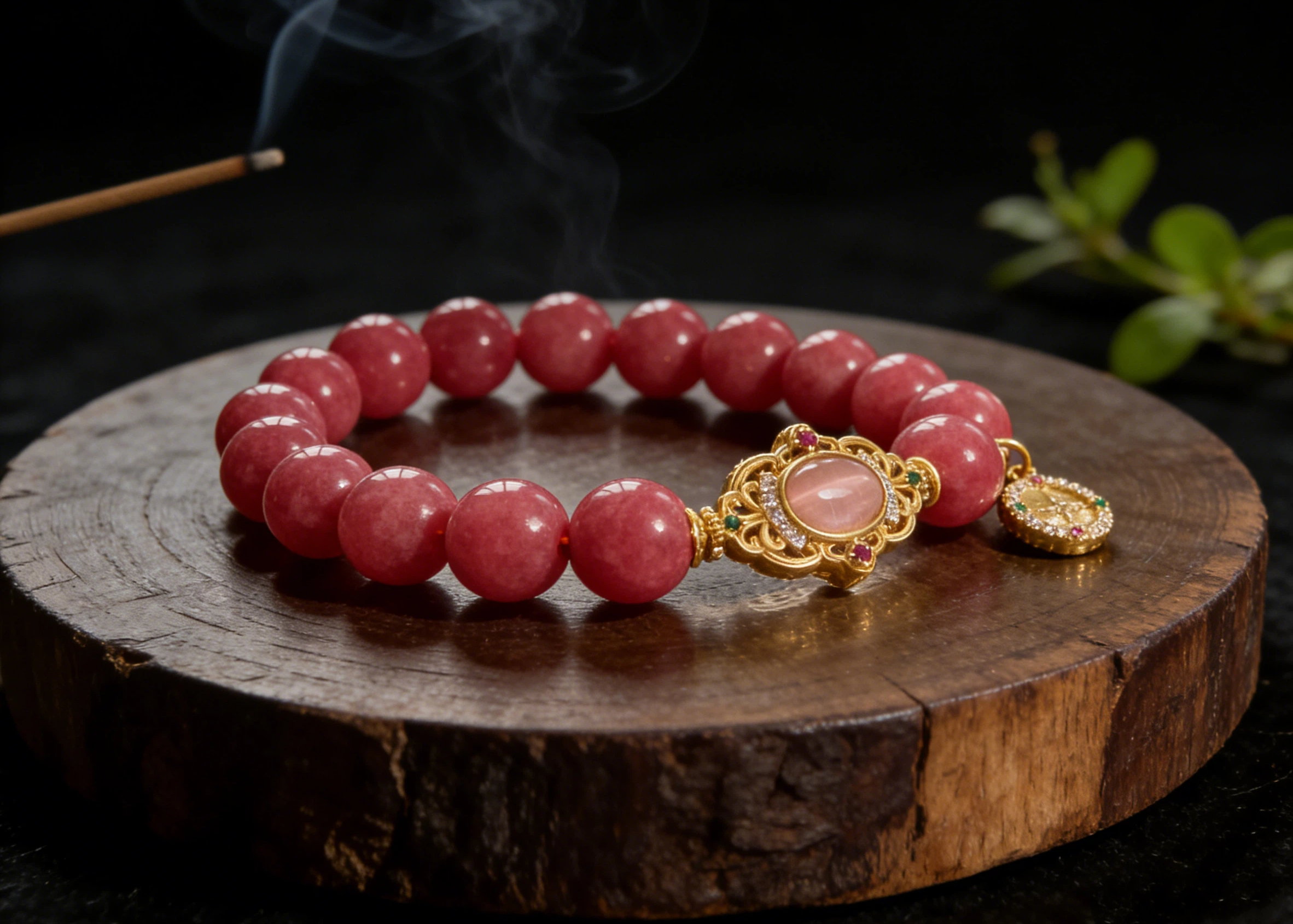 Auspice Eye Pink Chalcedony Bracelet