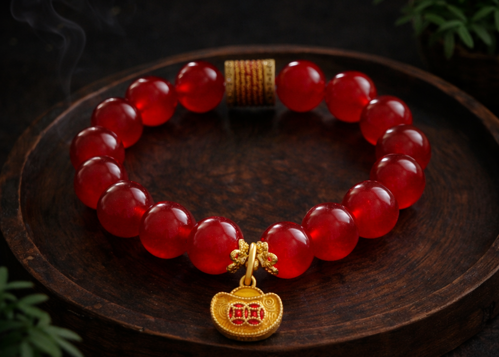 Fortune Wheel Red Crystal Bracelet