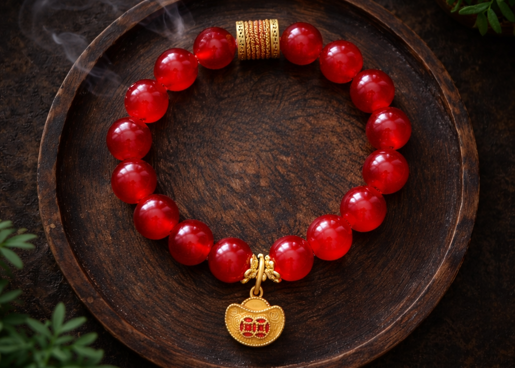 Fortune Wheel Red Crystal Bracelet