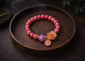 Peach Blossom Tibetan Energy Pink Chalcedony Bracelet