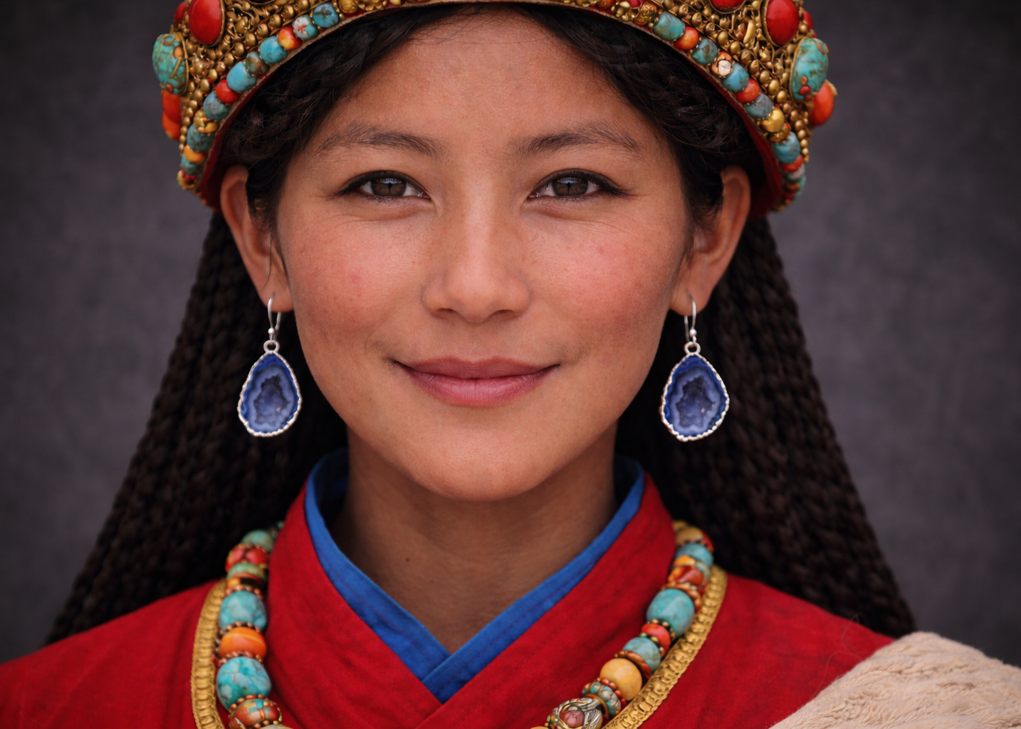 Inner Signal· Kyanite Geode Silver Earrings