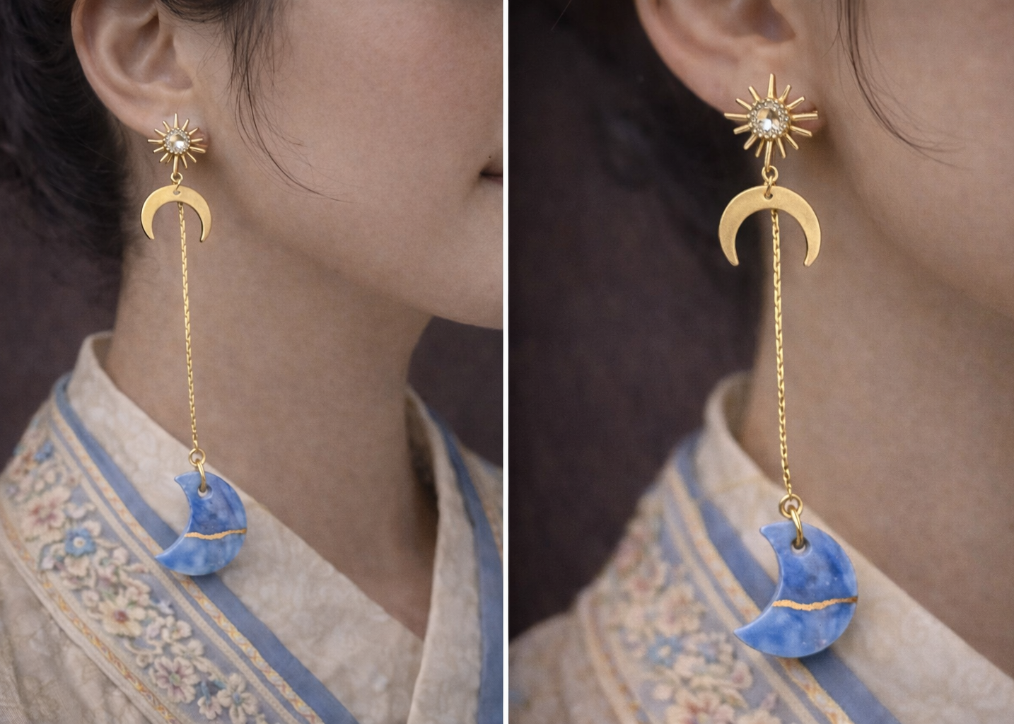 Moon Within Reach Ceramic Earrings