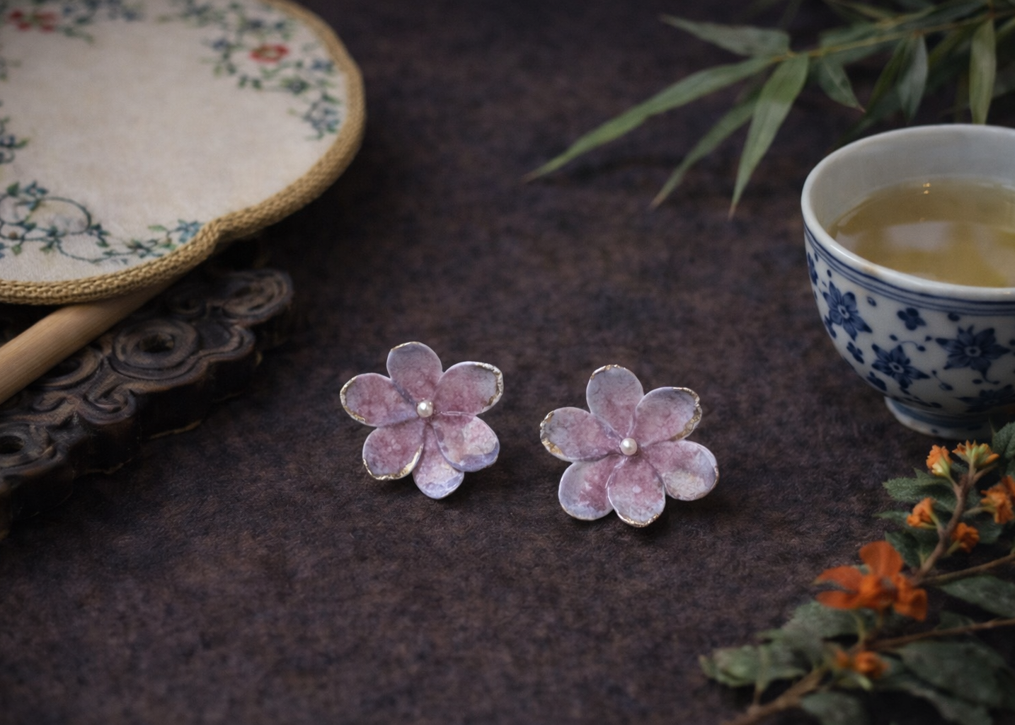 Spring Song Ceramic Stud Earrings