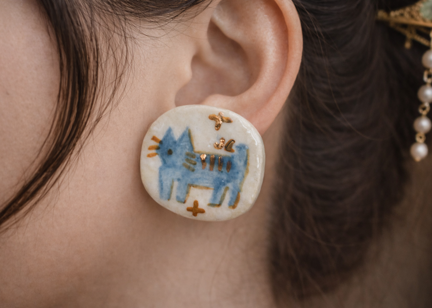 Sunny Companions Ceramic Earrings