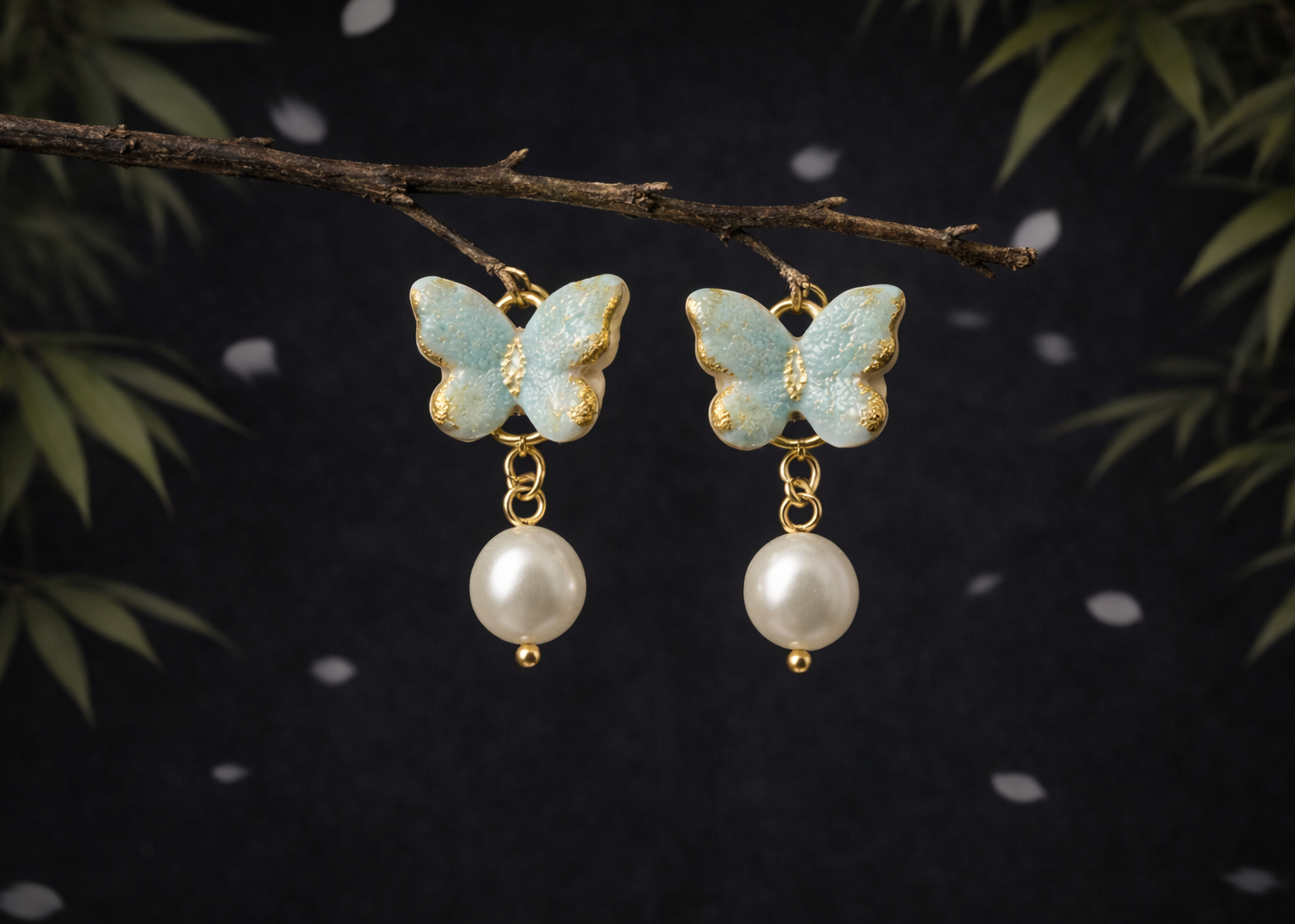 Butterfly Dance Ceramic Earrings