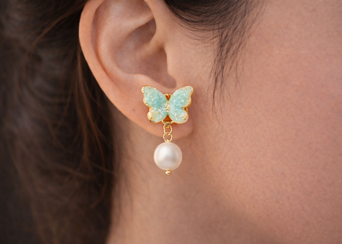 Butterfly Dance Ceramic Earrings