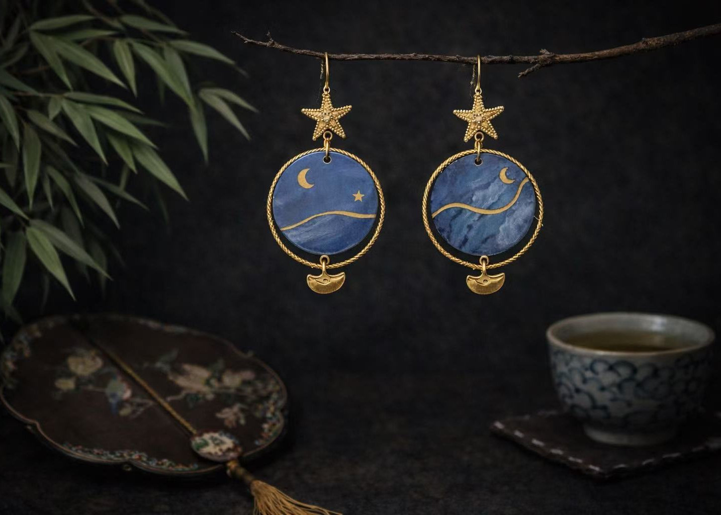 Moon Within Reach Ceramic Earrings